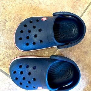 Navy Blue Crocs, size 6